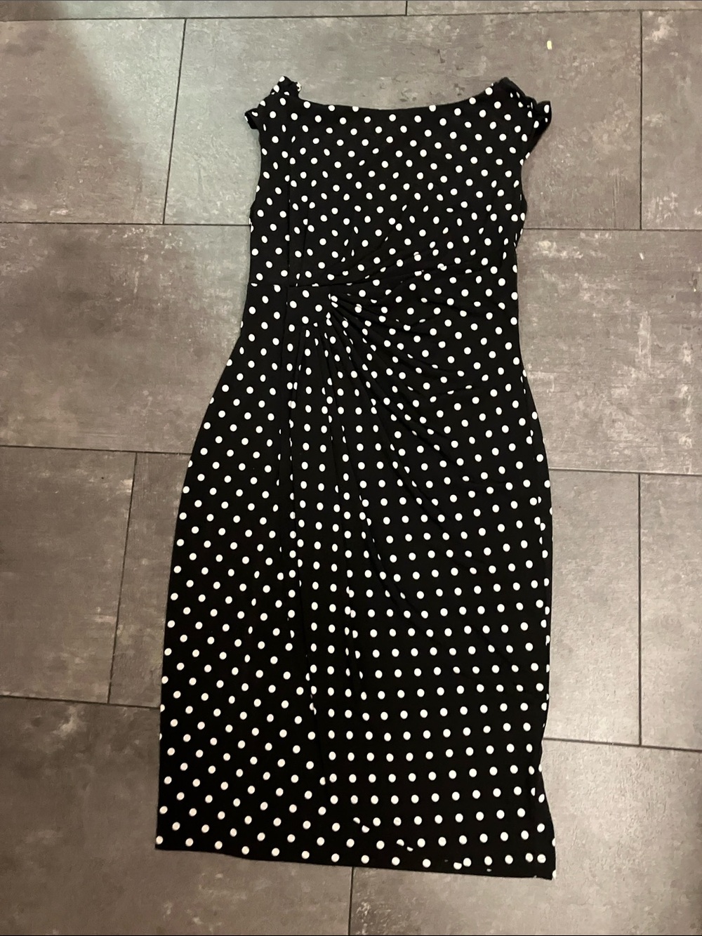 Black and White Polka Dot Sheath Dress